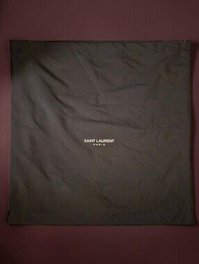 Saint Laurent Black and White Logo Dust Bag 23"
